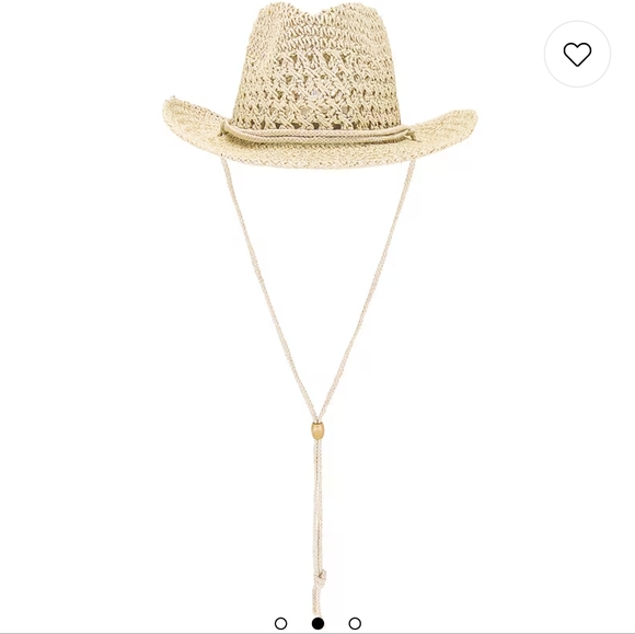 Straw braided cowboy hat natural beige black chin strap stampede strings beach - Picture 8 of 10